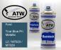 Preview: Ford, True Blue Pri Metallic, L2 / M7023 / M7029: 400ml Sprühdose + 400ml Klarlack - Set, von ATW Autoteile West.